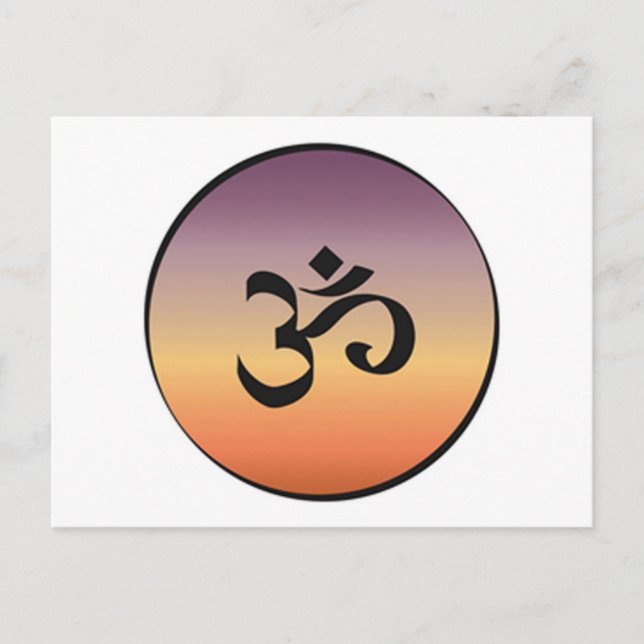 Om Symbol Postkarte (Vorderseite)