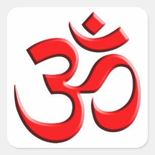 OM Symbol Quadratischer Aufkleber