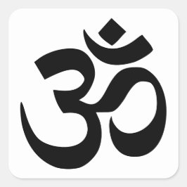 Om Symbol Quadratischer Aufkleber