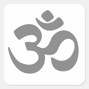 Om-Symbol. Quadratischer Aufkleber