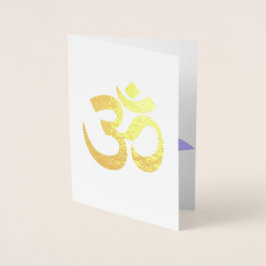 Om Symbol Rainbow Lotus Folienkarte