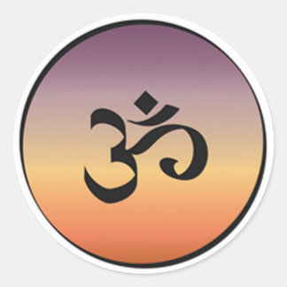 Om Symbol Runder Aufkleber