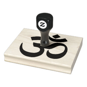 Om Symbol Sanskrit Script Gummistempel
