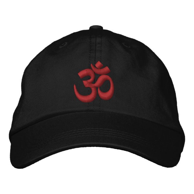 OM Symbol Spiritualität Stickerei Bestickte Kappe (Vorderseite)