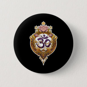 Om-Symbol spirituelles Zen-Frieden Yoga-Meditation Button