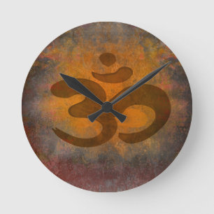 OM Symbol Wall Clock Runde Wanduhr