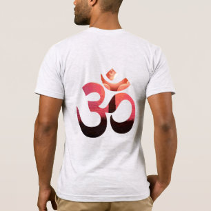 Om Tree Sun Mantra Yoga Mens doppelseitig T-Shirt
