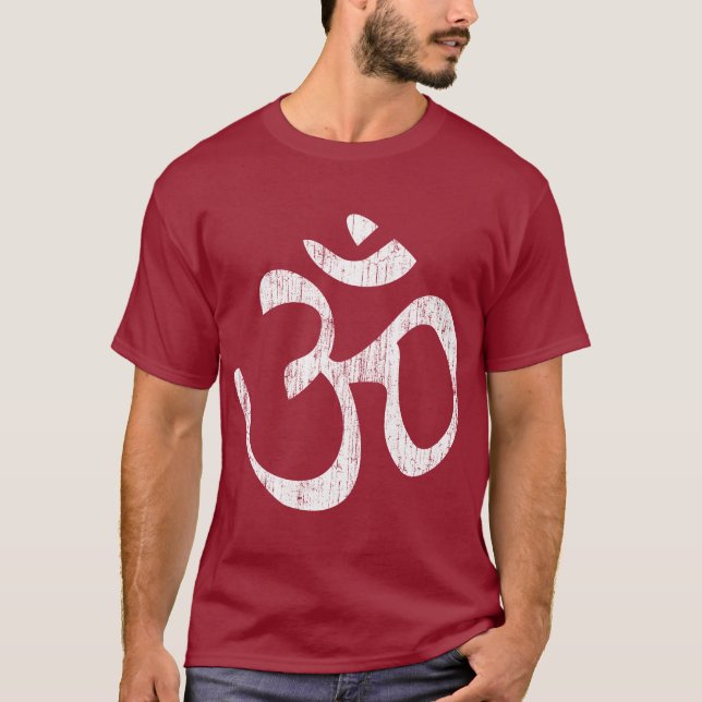 Om White T-Shirt (Vorderseite)