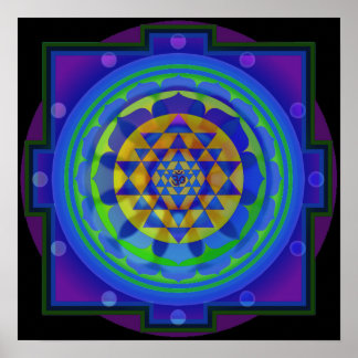 OM Yantra Mandala Poster
