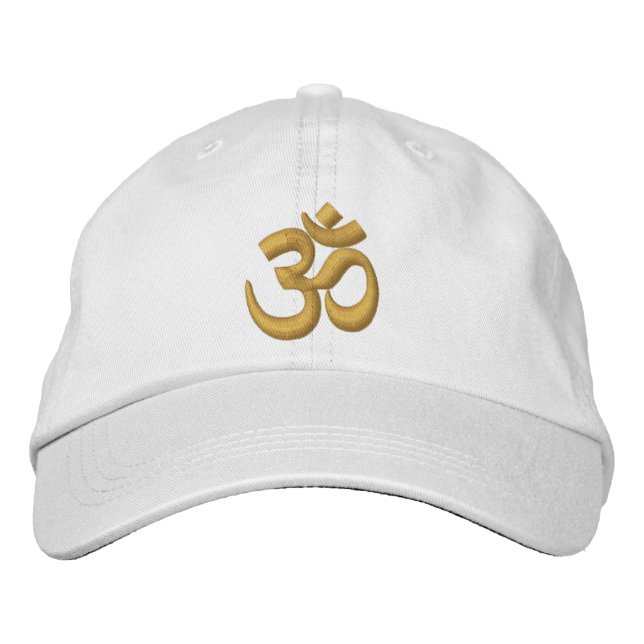 OM Yoga Chakra Gold oder anpassen Sie es Stickerei Bestickte Kappe (Vorderseite)