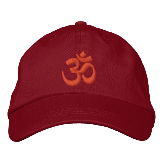 OM Yoga Chakra Orange oder anpassen Sie es Sticker Bestickte Baseballkappe (Vorderseite)