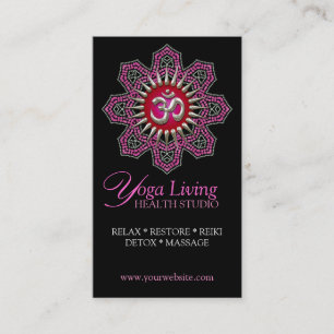 OM-Yoga-Rosa-Mandala-Schein-Visitenkarten Visitenkarte