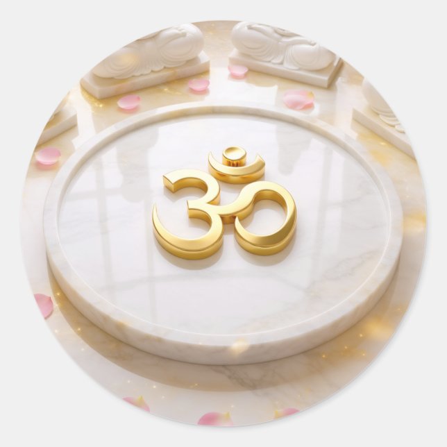 OM - ZEN-BUDDHISMUS RUNDER AUFKLEBER (Vorderseite)