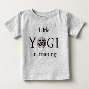 Om zen niedlich Yogi Yoga Baby Kinder T Shirt grau