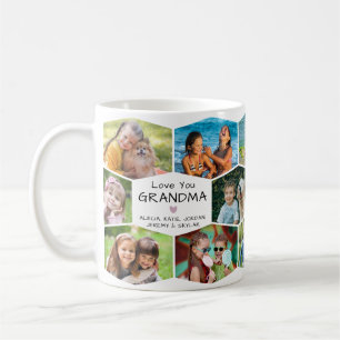 Oma 14 Fotocollage Sechseckmuster Kaffeetasse