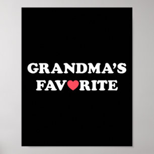 Oma's Favorit (mit Rotem Herzen) T - Shirt.pn Poster