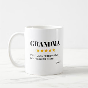 Oma 5 Star Review   Super Oma Geschenk Kaffeetasse