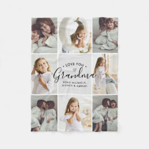 Oma 8-Foto individuell gestaltetes Geschenk mit Te Fleecedecke