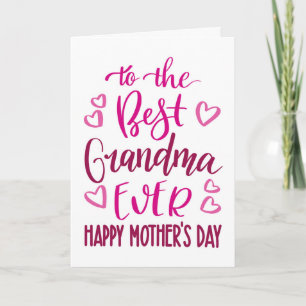 Oma aller Omas, Muttertags-Typografie in Rosa Karte
