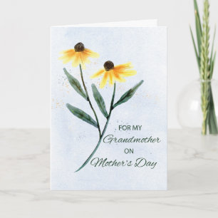 Oma am Muttertag Zwei Zapfenblumen Karte