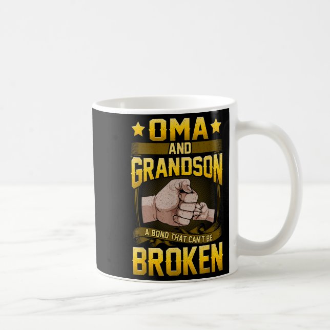Oma And Grandson A Bond That Can't Be Broken Shirt Kaffeetasse (Rechts)