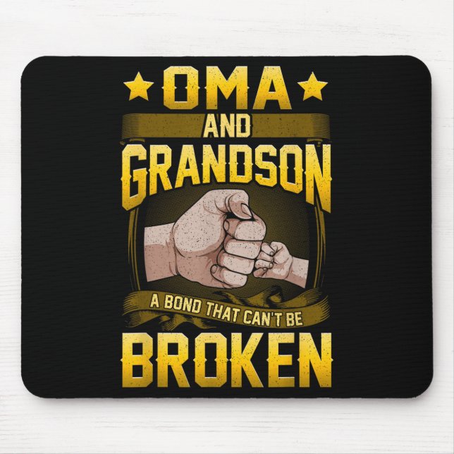 Oma And Grandson A Bond That Can't Be Broken Shirt Mousepad (Vorne)
