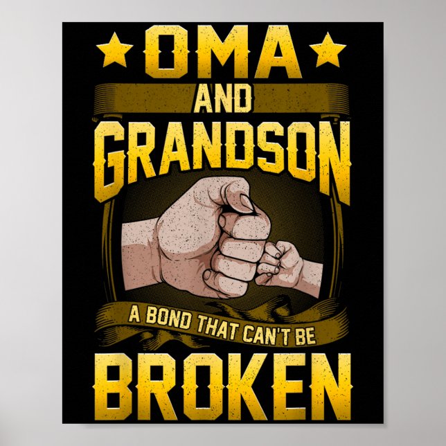 Oma And Grandson A Bond That Can't Be Broken Shirt Poster (Vorne)