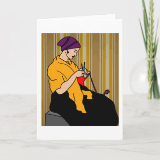 Oma auf dem Knitterhobby-Crocheting Karte