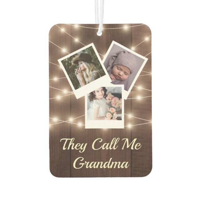 Oma Automobile Baby Design Ihre eigene Familie Autolufterfrischer (Rückseite)