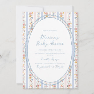 Oma-Baby-Party, Toile de Jouy-Baby-Party Einladung