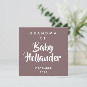 Oma-Baby-Schwangerschafts-Ankündigungskarte