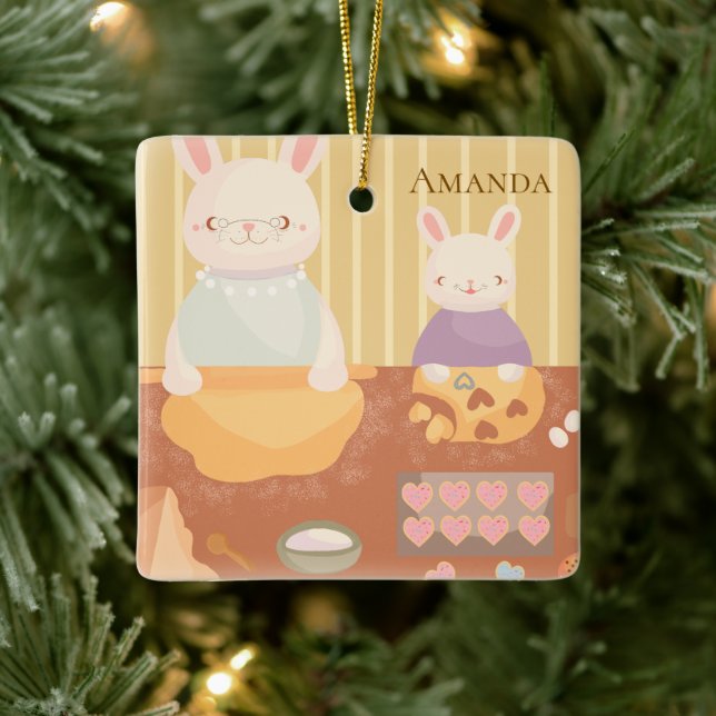 Oma backt Kekse Keramikornament (Baum)