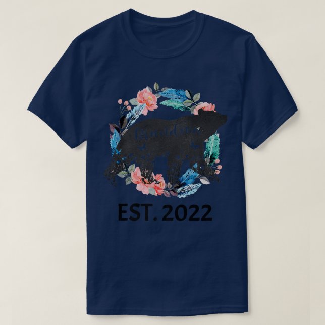 Oma Bär est 2022 Neuschwangerschaft Mutter  T-Shirt (Design vorne)