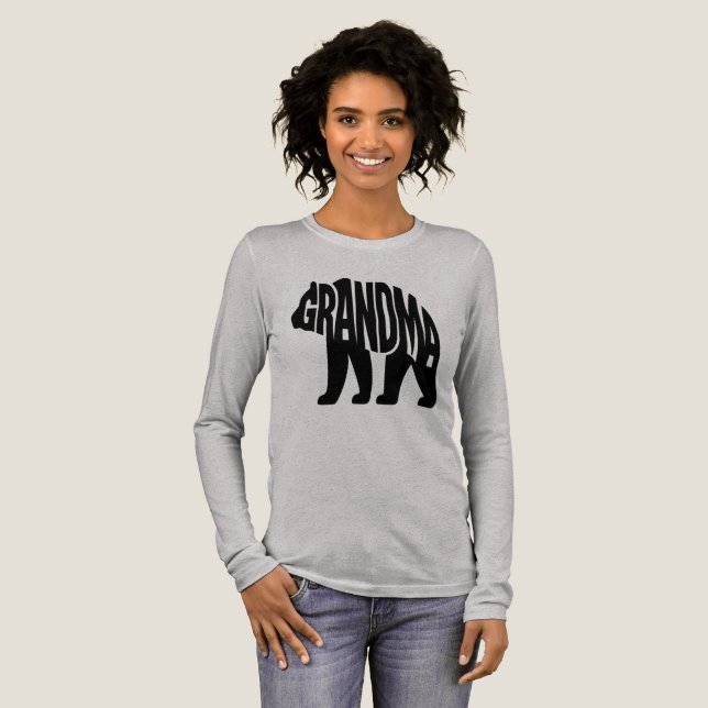 Oma Bär Tri-Blend Shirt (Volle Vorderseite)