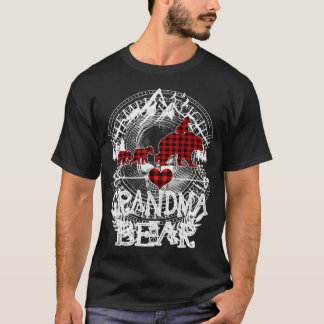 Oma Bär Weihnachts-Pyjama Rot kariert Büffel Fa T-Shirt