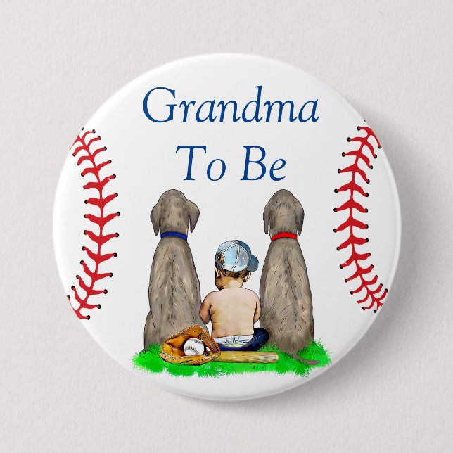 Oma | Baseball Kinderdusche Button (Vorderseite)