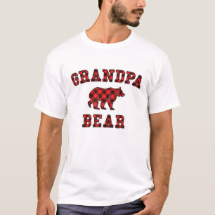 Oma Bear Red Buffalo Kariert Matching Family Chr T-Shirt