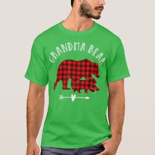 Oma Bear Red Kariert Shirt Roter Kariert Bär Mutte