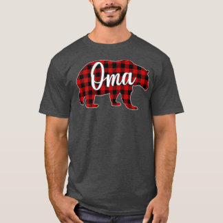 Oma Bear Shirt Weihnachten Karierte Familie m