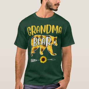 Oma Bear Sunflower Mutter Familie T-Shirt