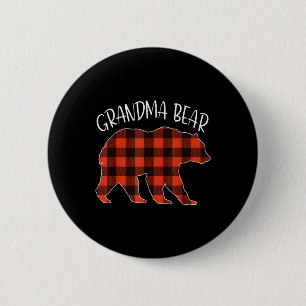 Oma Bear Weihnachten Button