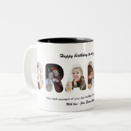 Oma benutzerdefinierte Foto-Collage personalisiert Zweifarbige Tasse