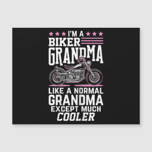 Oma Biker - Motorrad Oma Biker Grandma Magnetkarte