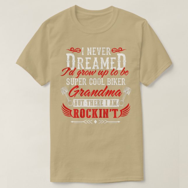 Oma Biker Vintag Großmotte T-Shirt (Design vorne)