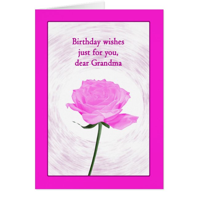 Oma Birthday Beautiful Pink Rose (Vorne)