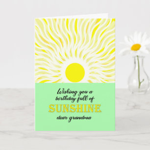 Oma Birthday Bright Sunshine Card Karte