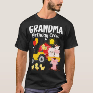 Oma Birthday Crew Tractor Barnyard Farm Animal T-Shirt