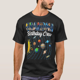 Oma Birthday Crew Weltraumsolarsystem Bda T-Shirt