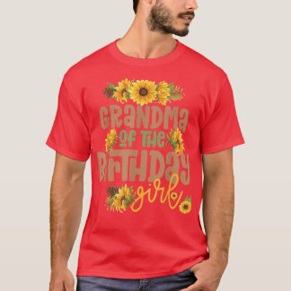 Oma Birthday Girl Sunflower Birthday Party T-Shirt