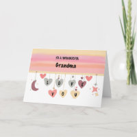 Oma Birthday Liebe Wasserfarbene Sterne des Mondes